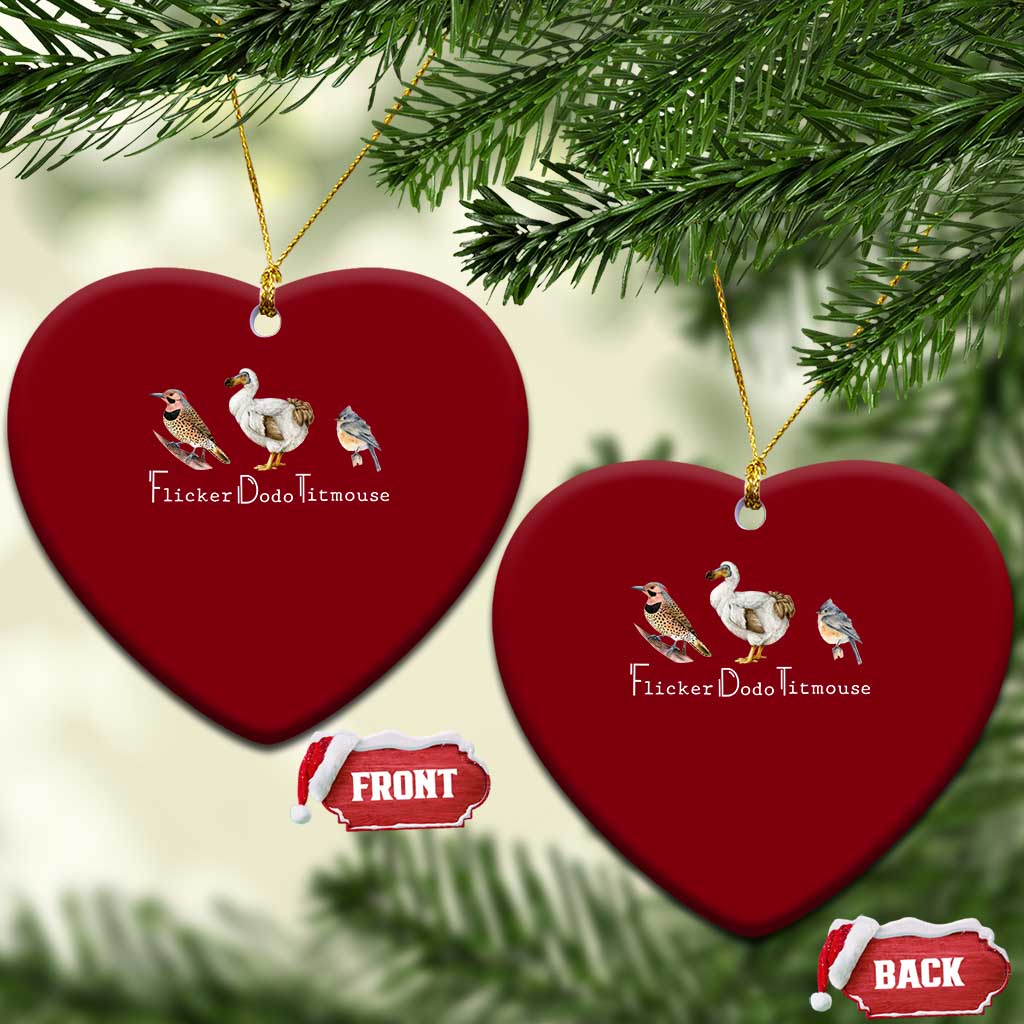 Subtle FDT Ceramic Ornament Flicker Dodo Titmouse Bird TS10 Print Your Wear