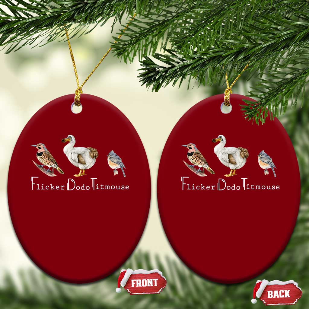 Subtle FDT Ceramic Ornament Flicker Dodo Titmouse Bird TS10 Print Your Wear