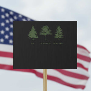 Subtle FDT Protest Sign Nature Tee National Park TS10 Horizontal 18" × 24" Black Print Your Wear
