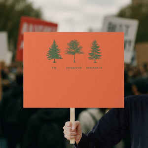 Subtle FDT Protest Sign Nature Tee National Park TS10 Horizontal 18" × 24" Orange Print Your Wear