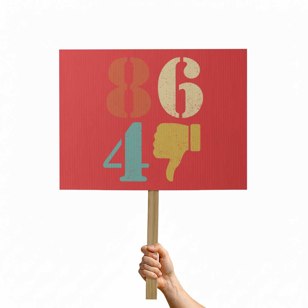 Retro 8647 Protest Sign Classic Retro Vintage 80s Style TS10 Horizontal 18