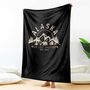 Alaska Throw Blanket Vintage Bear The Last Frontier Souvenir TS10 Print Your Wear