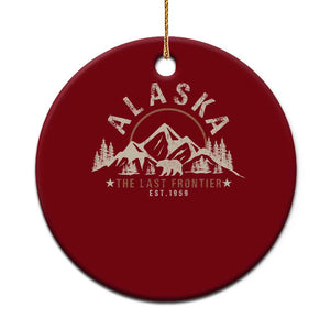 Alaska Ceramic Ornament Vintage Bear The Last Frontier Souvenir TS10 1pc Red Print Your Wear