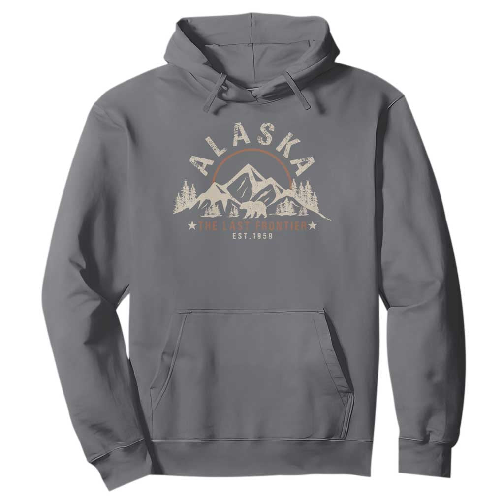 Alaska Hoodie Vintage Bear The Last Frontier Souvenir TS10 Charcoal Print Your Wear