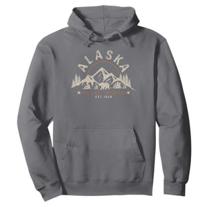 Alaska Hoodie Vintage Bear The Last Frontier Souvenir TS10 Charcoal Print Your Wear