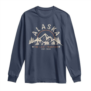 Alaska Long Sleeve Shirt Vintage Bear The Last Frontier Souvenir TS10 Navy Print Your Wear
