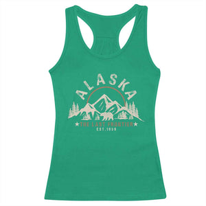 Alaska Racerback Tank Top Vintage Bear The Last Frontier Souvenir TS10 Irish Green Print Your Wear