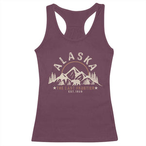 Alaska Racerback Tank Top Vintage Bear The Last Frontier Souvenir TS10 Maroon Print Your Wear