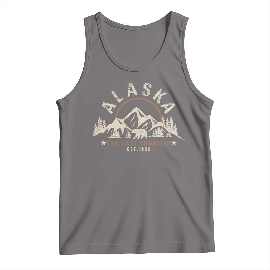 Alaska Tank Top Vintage Bear The Last Frontier Souvenir TS10 Deep Heather Print Your Wear