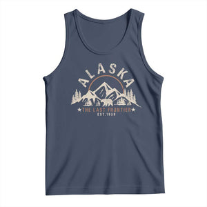 Alaska Tank Top Vintage Bear The Last Frontier Souvenir TS10 Navy Print Your Wear