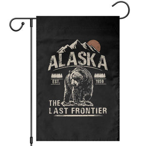 Bear Alaska The Last Frontier Garden Flag Vintage Alaska Camping Hiking Mountain TS10 Black Print Your Wear