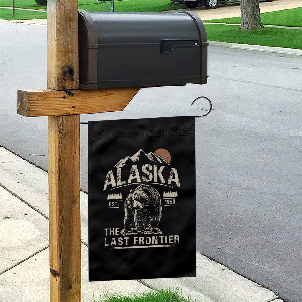 Bear Alaska The Last Frontier Garden Flag Vintage Alaska Camping Hiking Mountain TS10 Print Your Wear