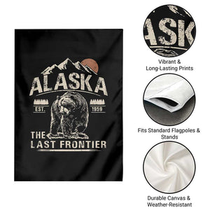 Bear Alaska The Last Frontier Garden Flag Vintage Alaska Camping Hiking Mountain TS10 Print Your Wear