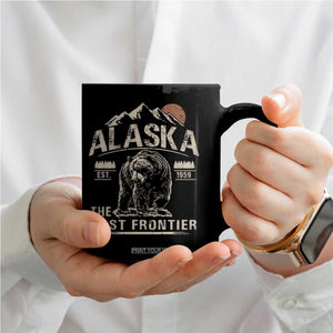 Bear Alaska The Last Frontier Coffee Mug Vintage Alaska Camping Hiking Mountain TS10 Print Your Wear