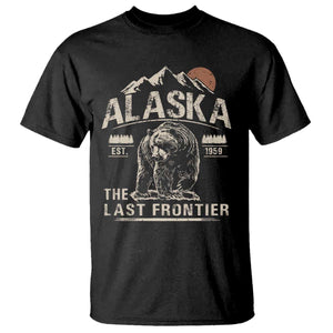 Bear Alaska The Last Frontier T Shirt Vintage Alaska Camping Hiking Mountain TS10 Black Print Your Wear