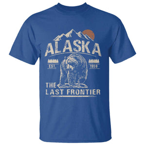 Bear Alaska The Last Frontier T Shirt Vintage Alaska Camping Hiking Mountain TS10 Royal Blue Print Your Wear