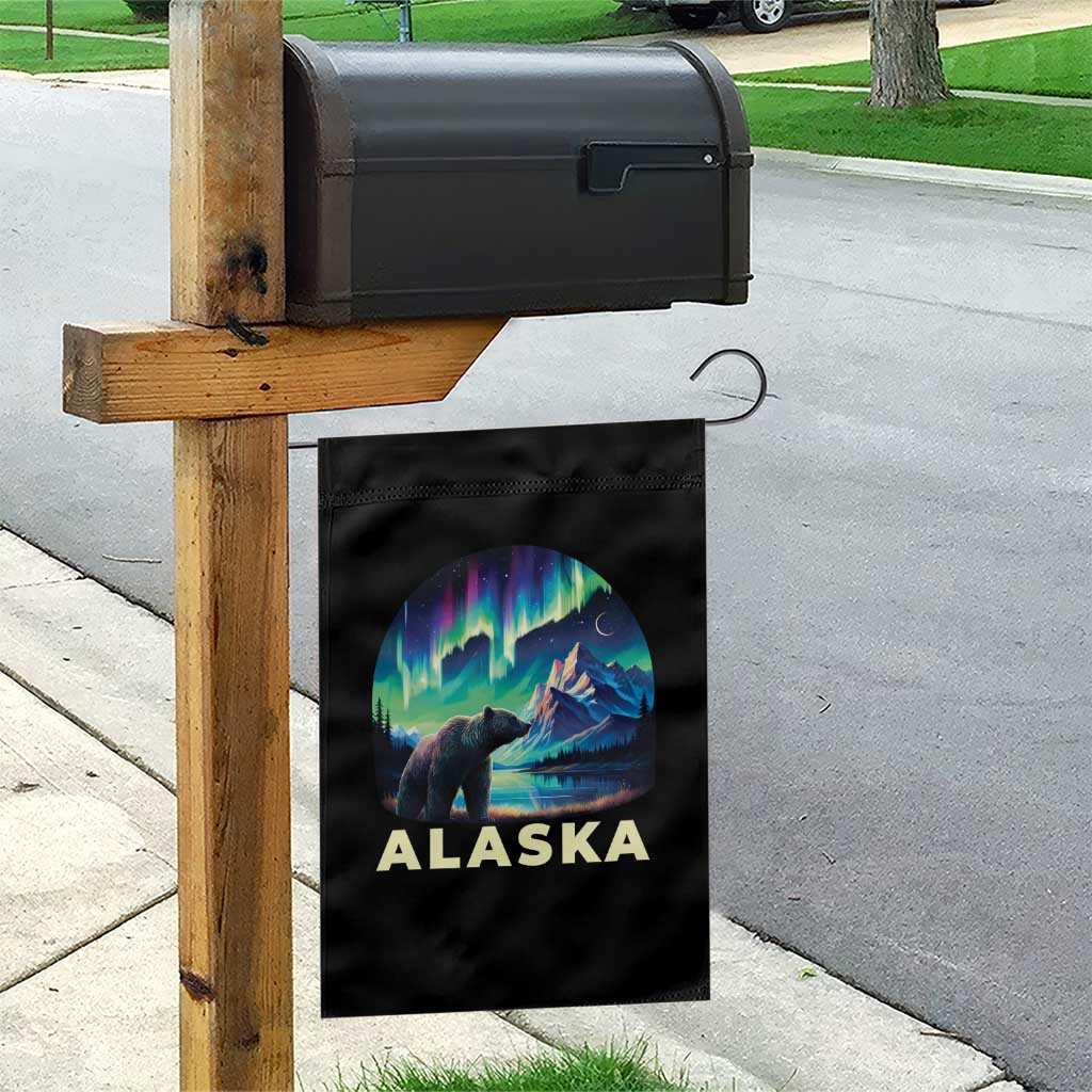 Bear Alaska Garden Flag Alaskan Night Sky Northern Lights Aurora TS10 Print Your Wear