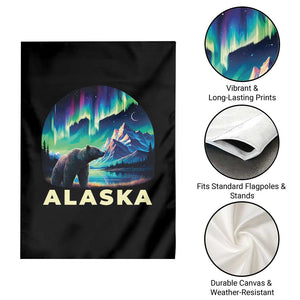 Bear Alaska Garden Flag Alaskan Night Sky Northern Lights Aurora TS10 Print Your Wear