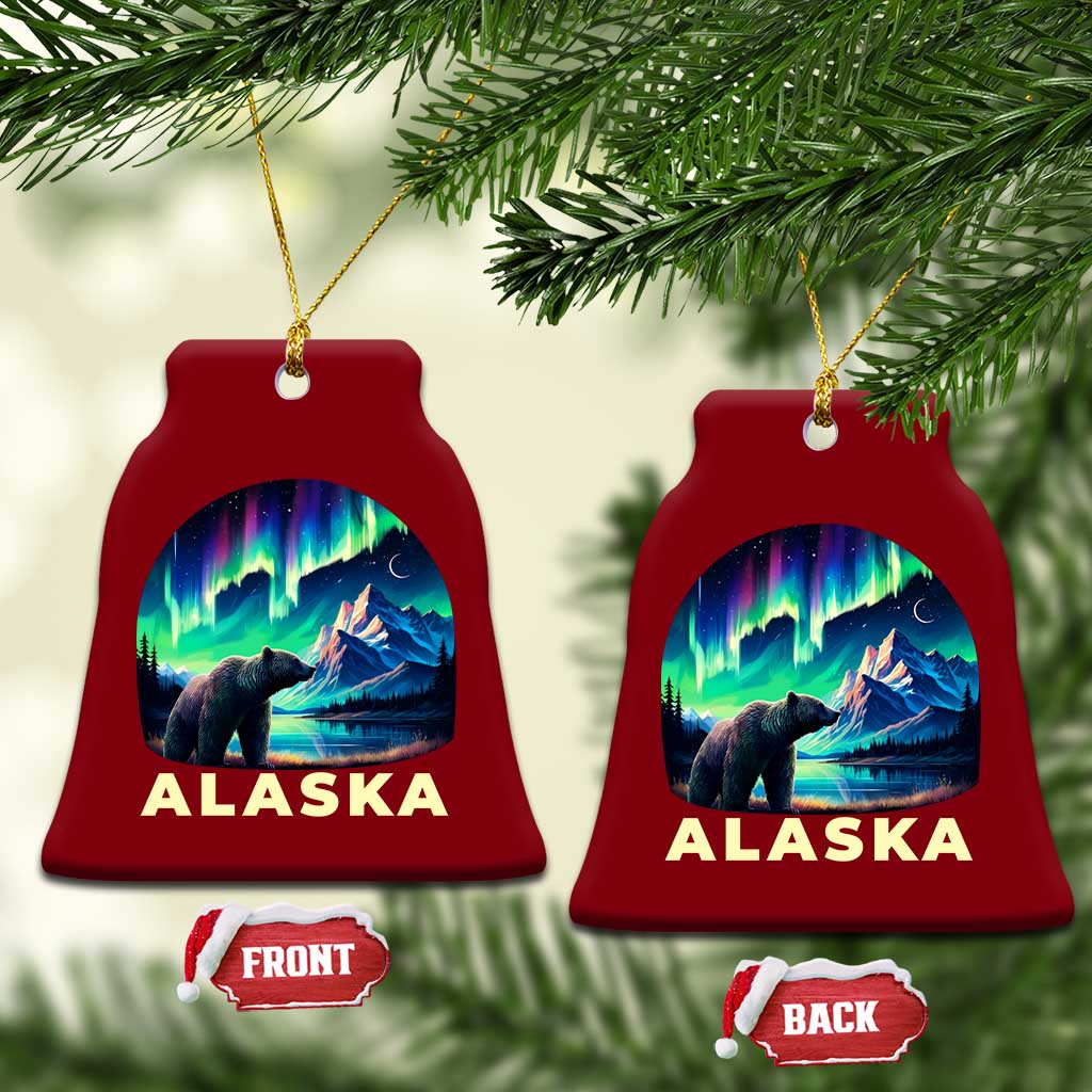 Bear Alaska Ceramic Ornament Alaskan Night Sky Northern Lights Aurora TS10 Print Your Wear