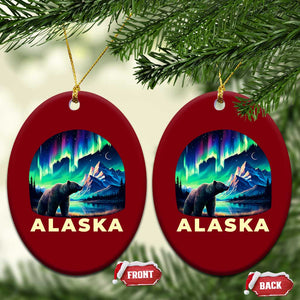 Bear Alaska Ceramic Ornament Alaskan Night Sky Northern Lights Aurora TS10 Print Your Wear