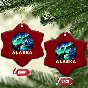 Bear Alaska Ceramic Ornament Alaskan Night Sky Northern Lights Aurora TS10 Print Your Wear