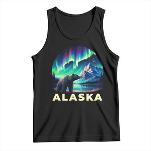 Bear Alaska Tank Top Alaskan Night Sky Northern Lights Aurora TS10 Black Print Your Wear