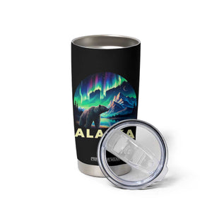 Bear Alaska Tumbler Cup Alaskan Night Sky Northern Lights Aurora TS10 Print Your Wear