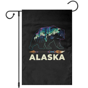 Alaska Garden Flag Alaskan Night Sky Northern Lights Aurora Bear TS10 Black Print Your Wear