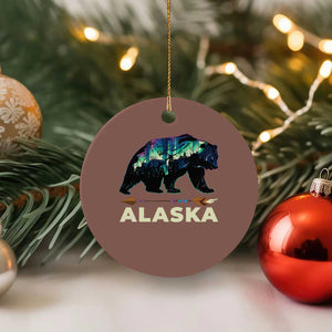 Alaska Ceramic Ornament Alaskan Night Sky Northern Lights Aurora Bear TS10 1pc Mocha Print Your Wear