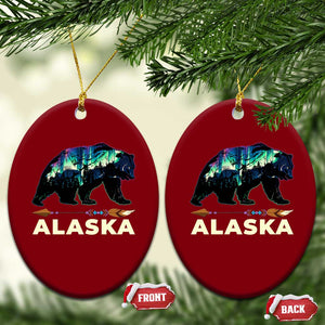 Alaska Ceramic Ornament Alaskan Night Sky Northern Lights Aurora Bear TS10 Print Your Wear