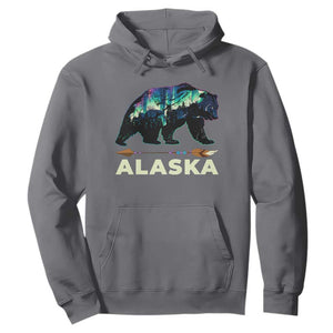 Alaska Hoodie Alaskan Night Sky Northern Lights Aurora Bear TS10 Charcoal Print Your Wear