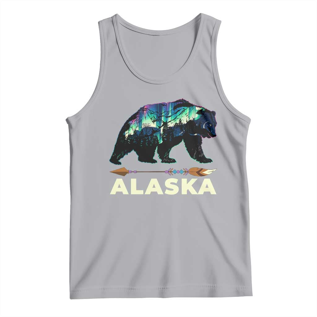 Alaska Tank Top Alaskan Night Sky Northern Lights Aurora Bear TS10 Athletic Heather Print Your Wear