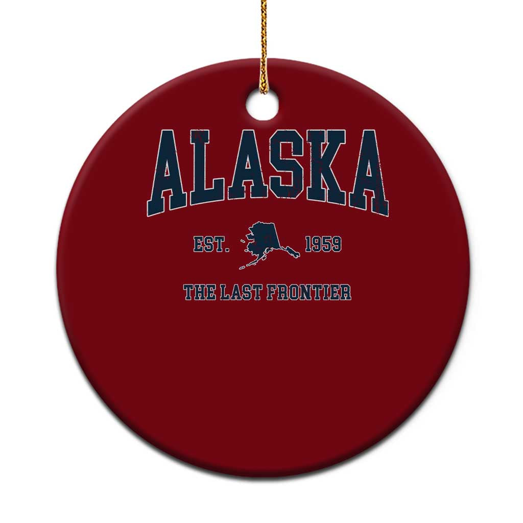 Alaska Ceramic Ornament Vintage Sports Design The Last Frontier Souvenirs TS10 1pc Red Print Your Wear