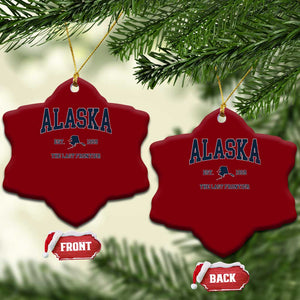 Alaska Ceramic Ornament Vintage Sports Design The Last Frontier Souvenirs TS10 Print Your Wear