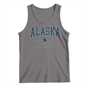 Alaska Tank Top Vintage Sports Design The Last Frontier Souvenirs TS10 Deep Heather Print Your Wear