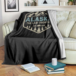 Vintage Alaska The Last Frontier Throw Blanket Retro Alaskan Bear Mountain Souvenir TS10 Print Your Wear