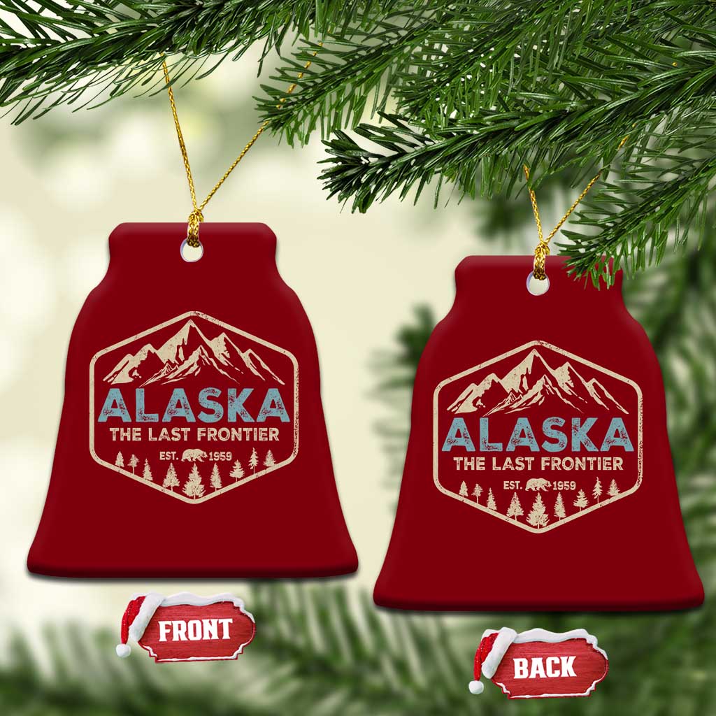 Vintage Alaska The Last Frontier Ceramic Ornament Retro Alaskan Bear Mountain Souvenir TS10 Print Your Wear