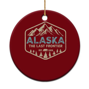 Vintage Alaska The Last Frontier Ceramic Ornament Retro Alaskan Bear Mountain Souvenir TS10 1pc Red Print Your Wear