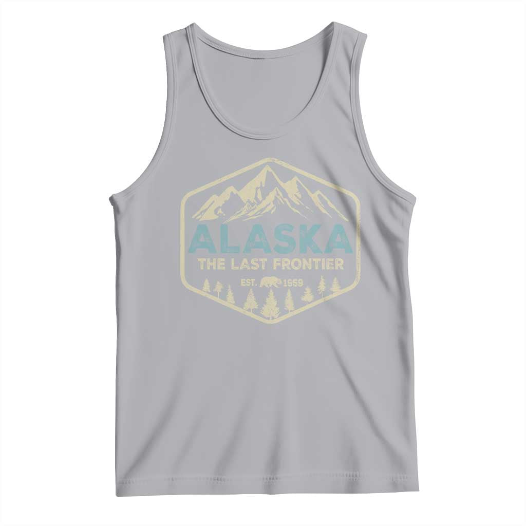 Vintage Alaska The Last Frontier Tank Top Retro Alaskan Bear Mountain Souvenir TS10 Athletic Heather Print Your Wear
