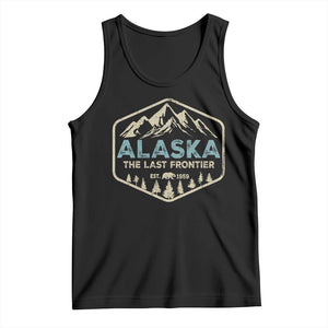 Vintage Alaska The Last Frontier Tank Top Retro Alaskan Bear Mountain Souvenir TS10 Black Print Your Wear