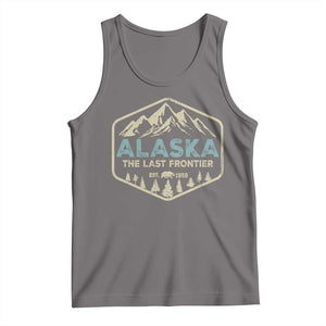 Vintage Alaska The Last Frontier Tank Top Retro Alaskan Bear Mountain Souvenir TS10 Deep Heather Print Your Wear