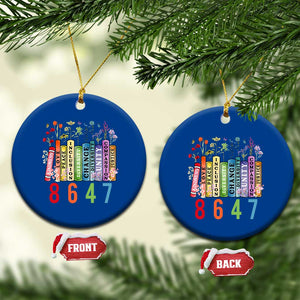Retro 8647 Ceramic Ornament Equal Rights Book Flower Feminist Women Rights TS10 1pc Blue Print Your Wear