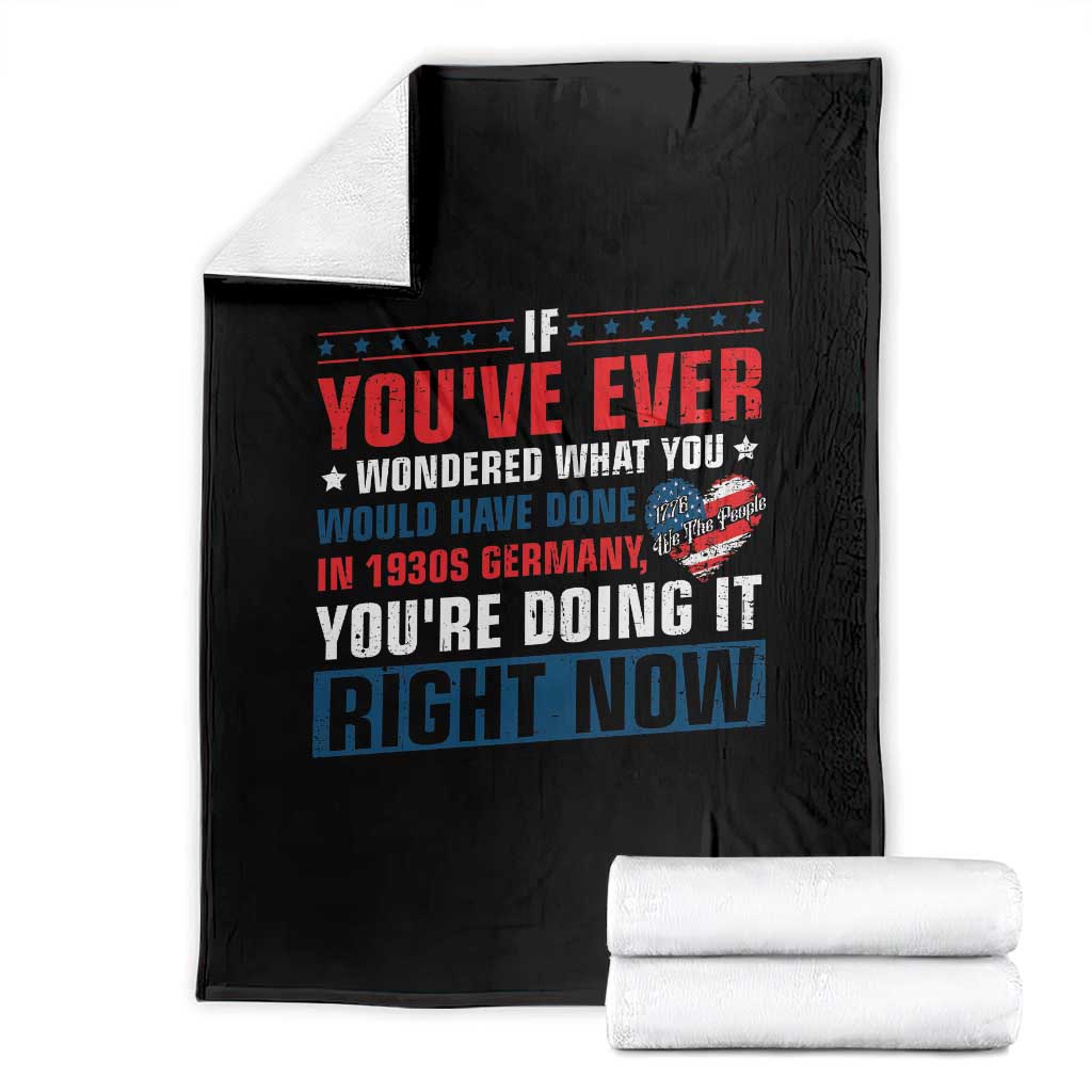 Anti Fascist Throw Blanket Political Activism Human Rights TS10 Black Print Your Wear