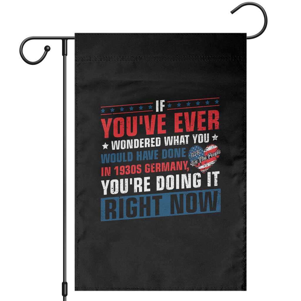 Anti Fascist Garden Flag Political Activism Human Rights TS10 Black Print Your Wear
