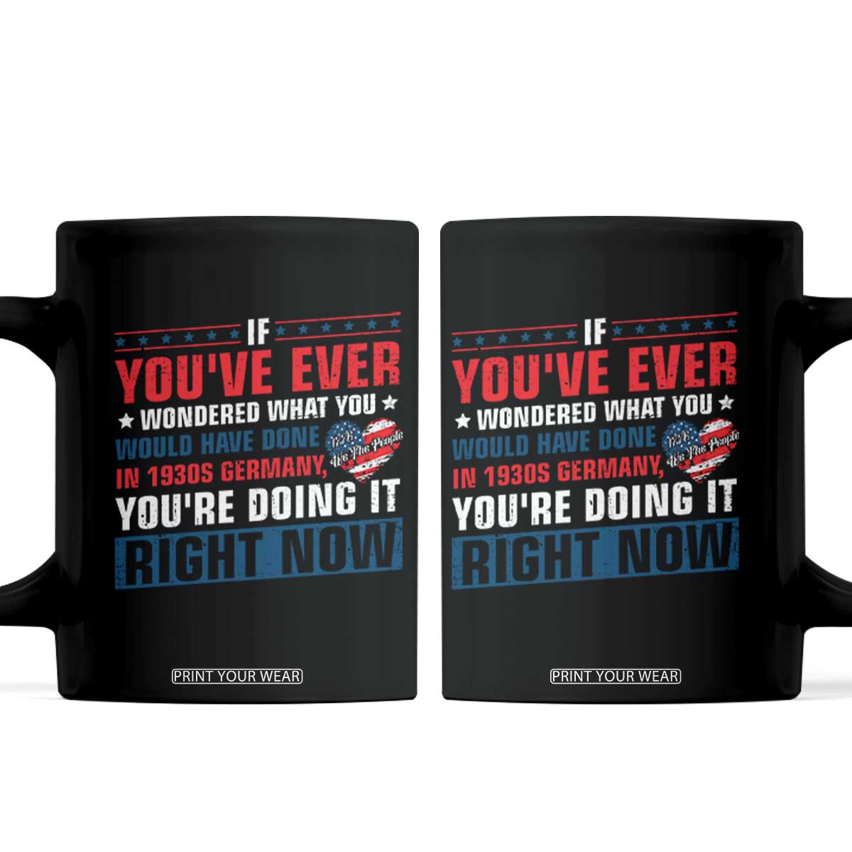 Anti Fascist Coffee Mug Political Activism Human Rights TS10 Black Print Your Wear