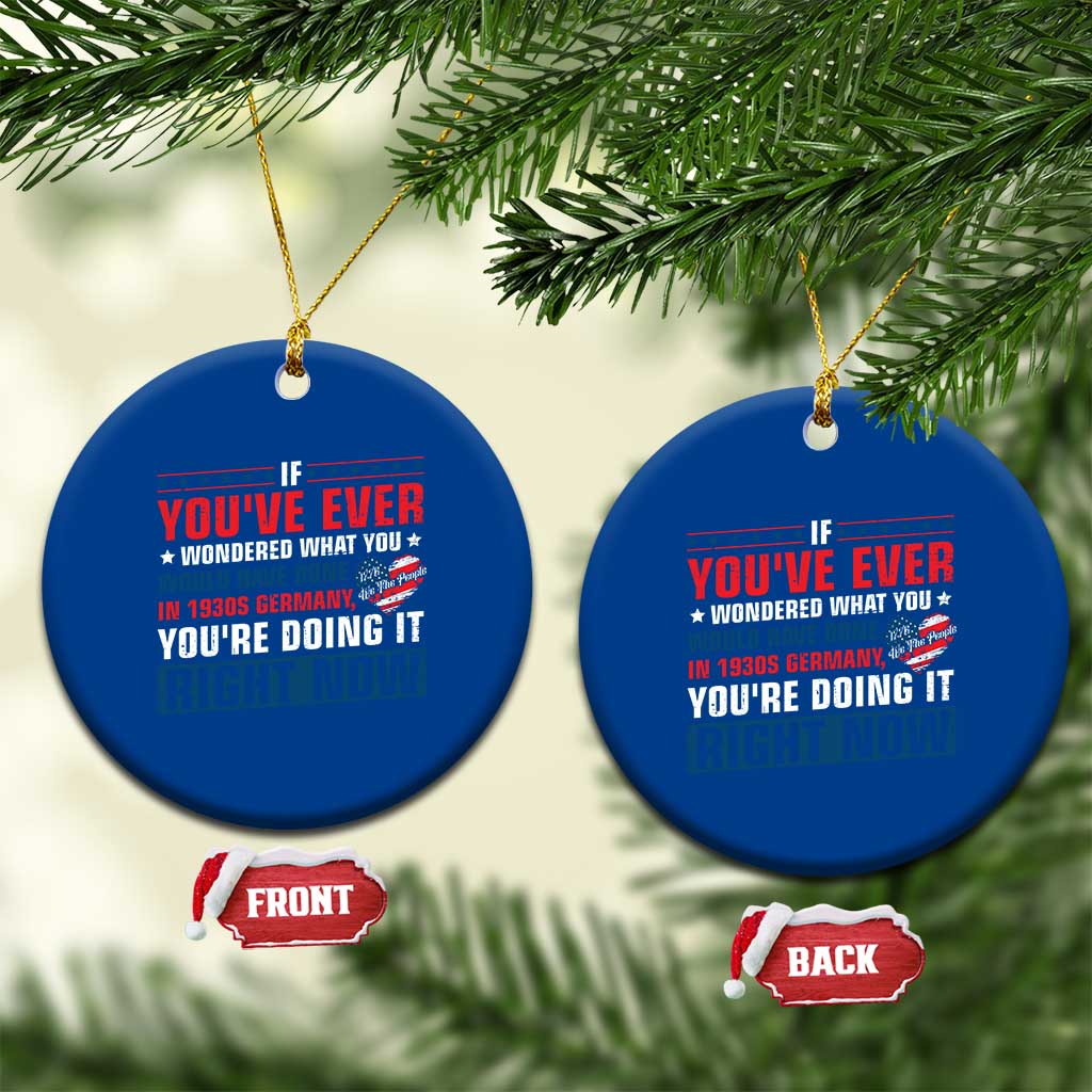 Anti Fascist Ceramic Ornament Political Activism Human Rights TS10 1pc Blue Print Your Wear