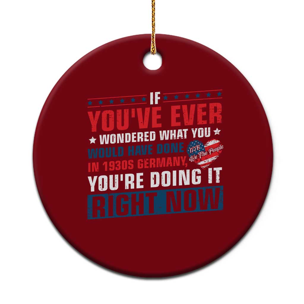 Anti Fascist Ceramic Ornament Political Activism Human Rights TS10 1pc Red Print Your Wear