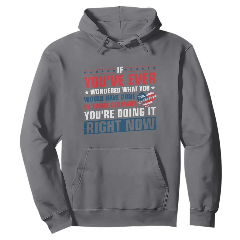 Anti Fascist Hoodie Political Activism Human Rights TS10 Charcoal Print Your Wear