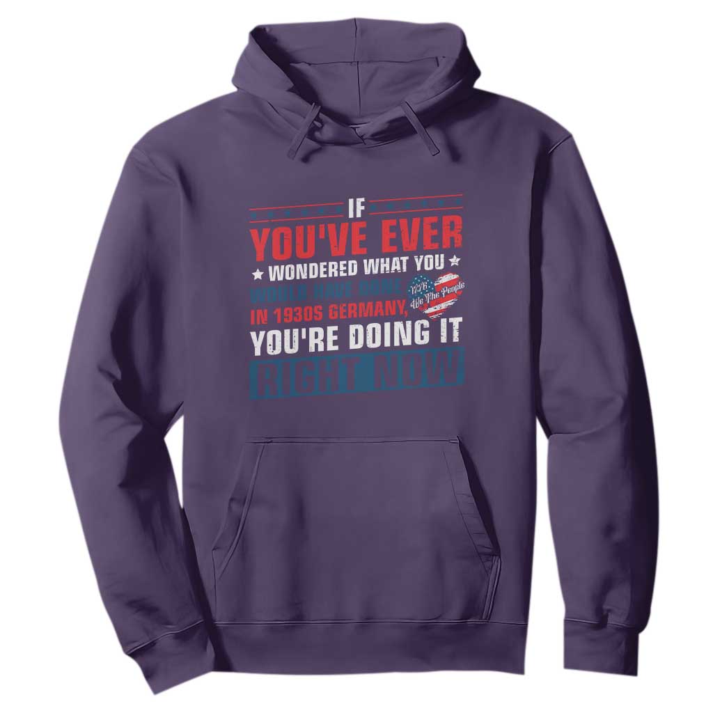 Anti Fascist Hoodie Political Activism Human Rights TS10 Purple Print Your Wear