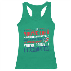 Anti Fascist Racerback Tank Top Political Activism Human Rights TS10 Irish Green Print Your Wear